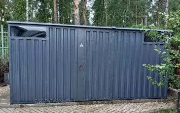 Надёжный хозблок в цвете RAL 7024: стеллажи, калитка и профессиональный монтаж за один день в деревню Островцы