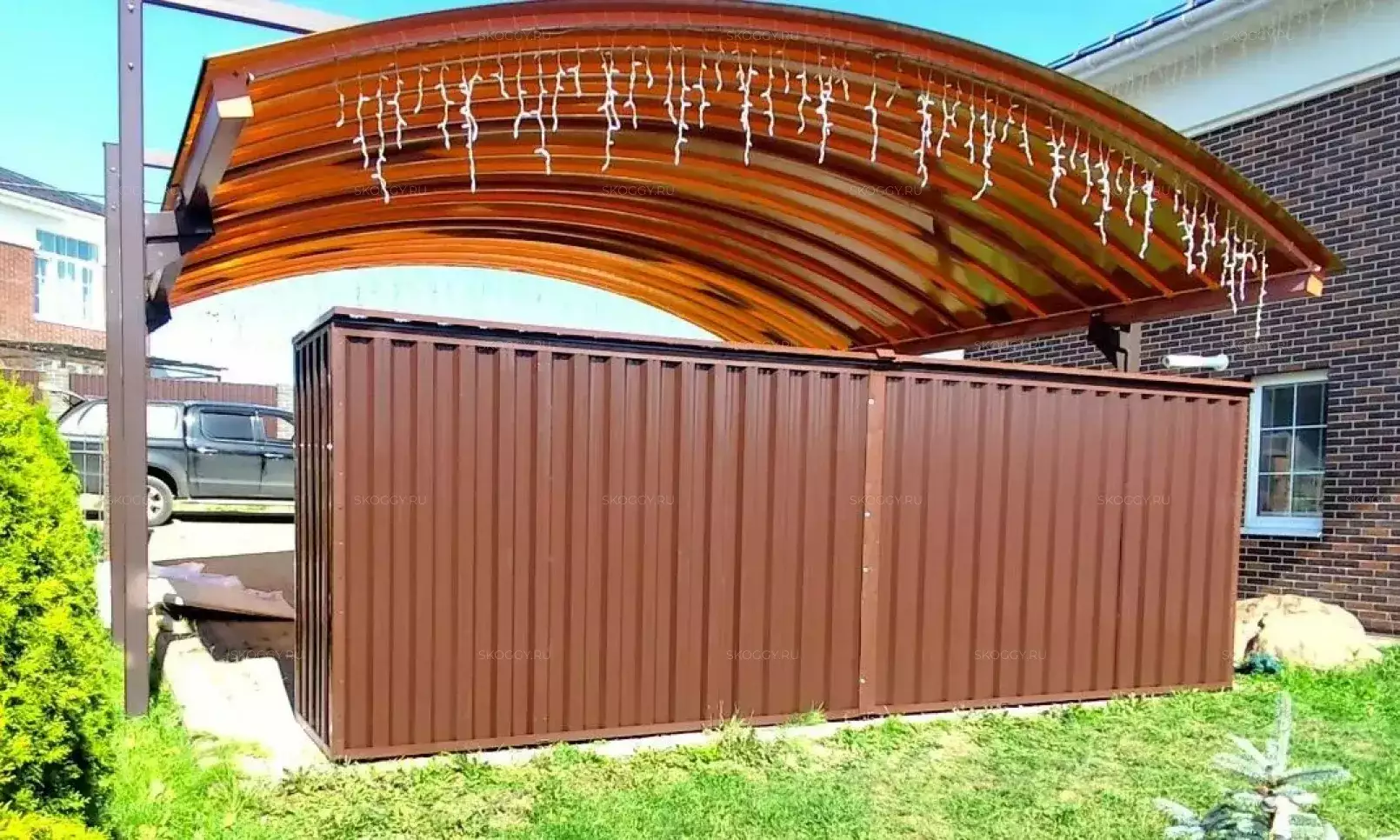 Хозблок SKOGGY с плоской крышей для хранения